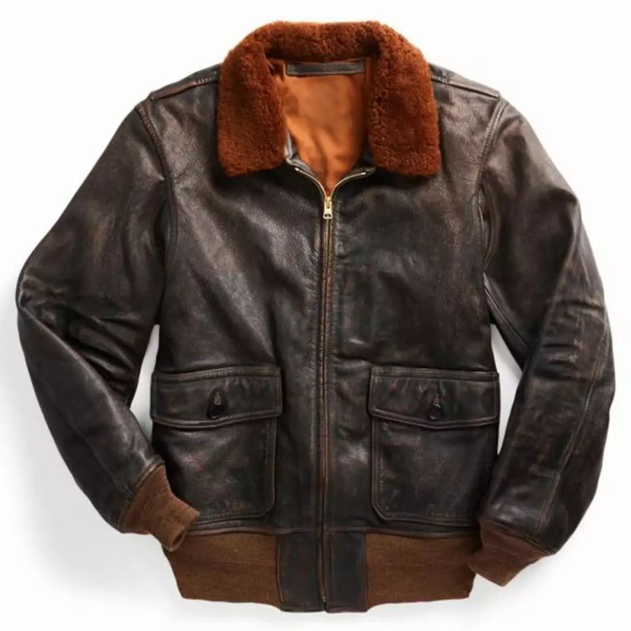 Clothing * | Shearling Leather Jacket Black / Brown Black / Brown