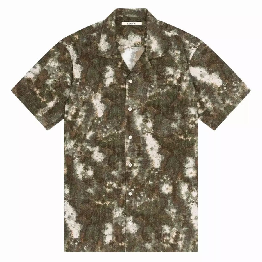 Clothing * | Crammond Ss Shirt Olive Marble Olive Marble