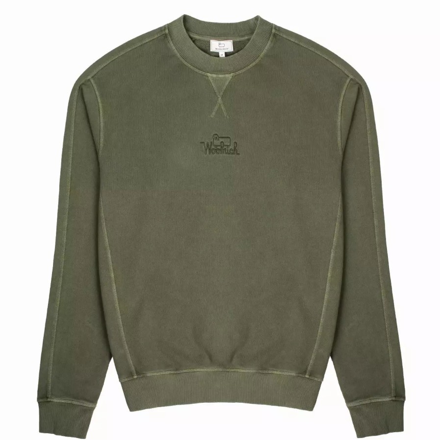 Clothing * | American Crewneck Sweat Ivy Green Ivy Green