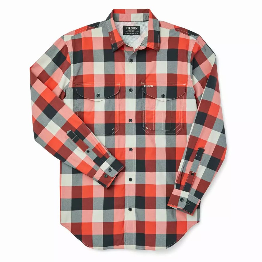 Clothing * | Twin Lakes Sport Shirt Red / Black / Cream Rdblkcrm Rdblkcrm