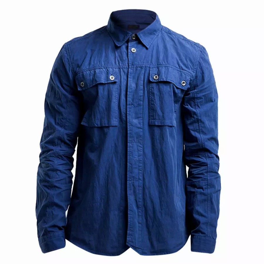 Clothing * | Twin Pocket Shirt Navy Navy