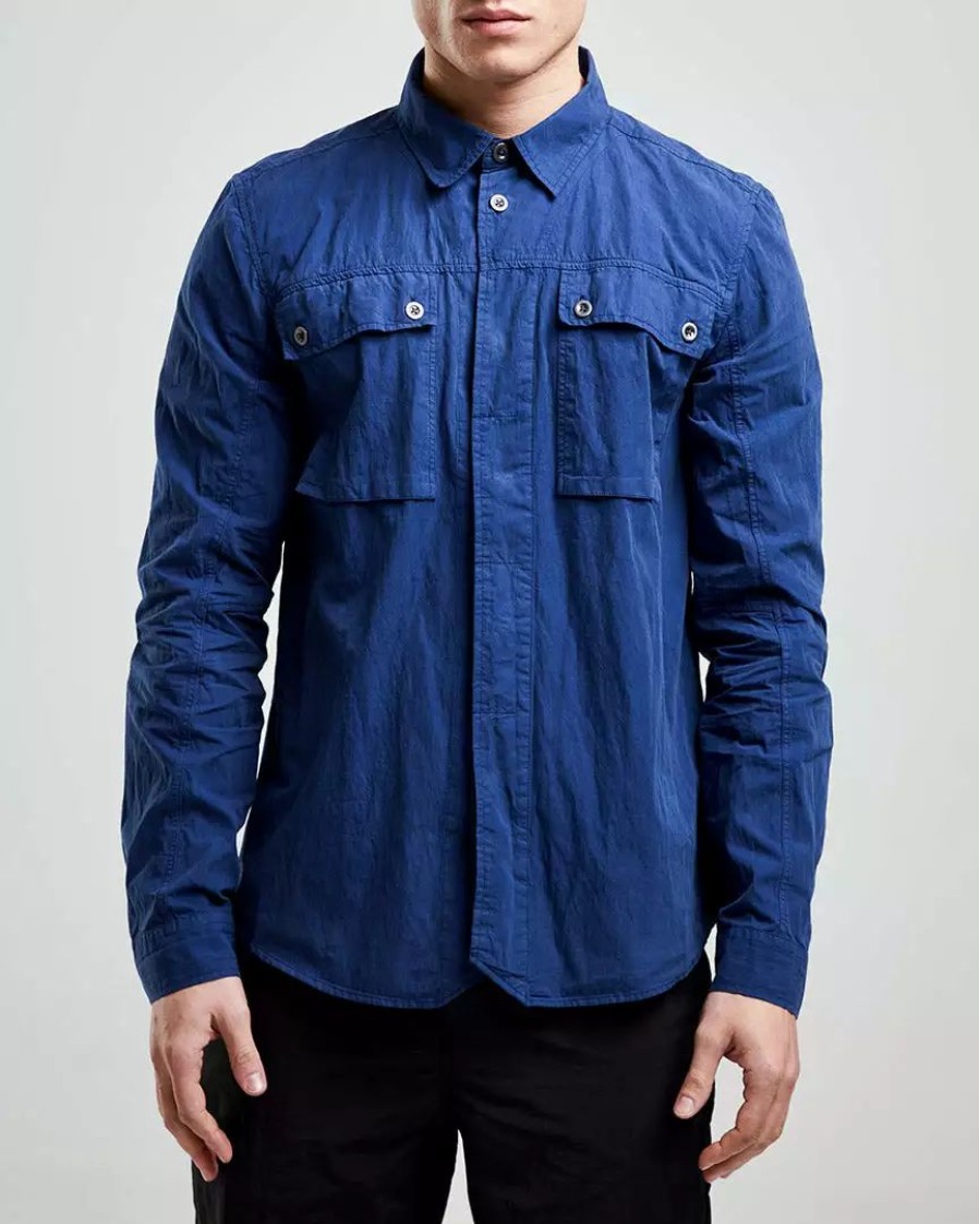 Clothing * | Twin Pocket Shirt Navy Navy