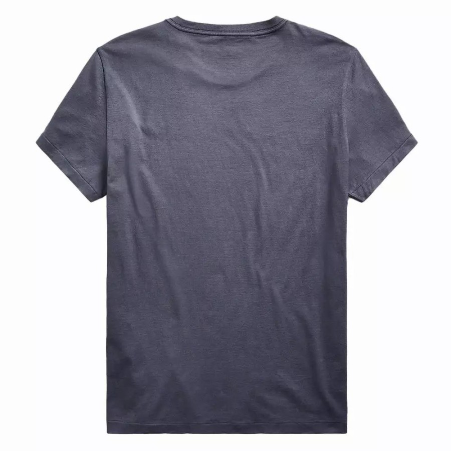 Clothing * | Garment-Dyed Crewneck T-Shirt Blue Blue