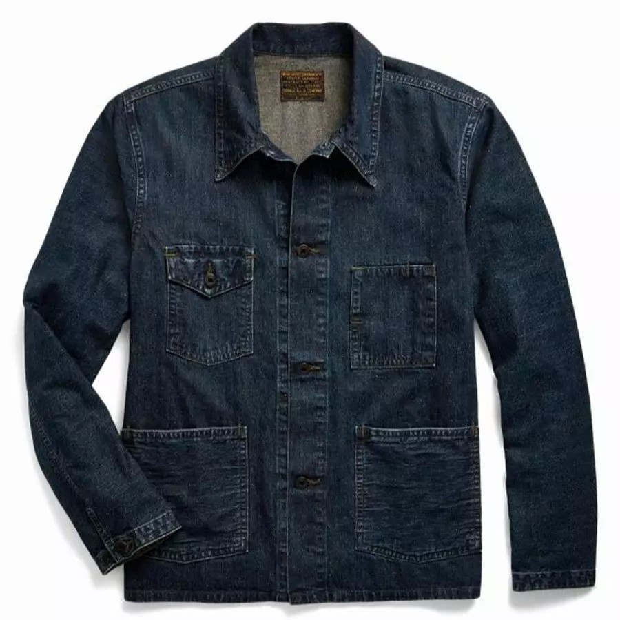 Clothing * | Indigo Denim Work Jacket Mayhews Wash Mayhews Wash