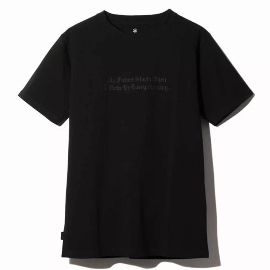 Clothing * | Typographical T-Shirt 3 Black Black