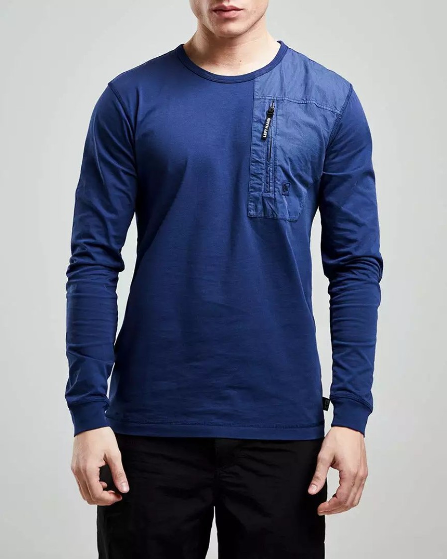 Clothing * | L/S Patch Pocket Tee Navy Navy