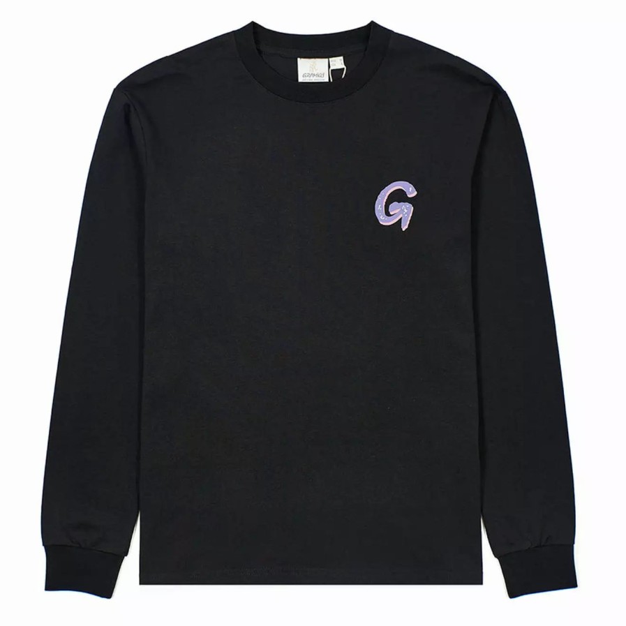 Clothing * | Swirl L/S Tee Black Black